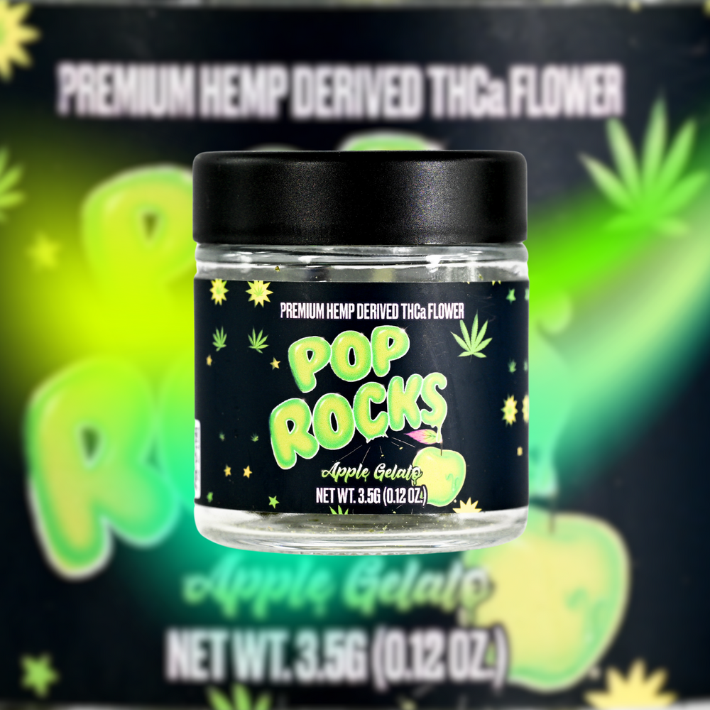 Pop Rocks Green Apple Gelato- THCA Flower - 3.5g Jar